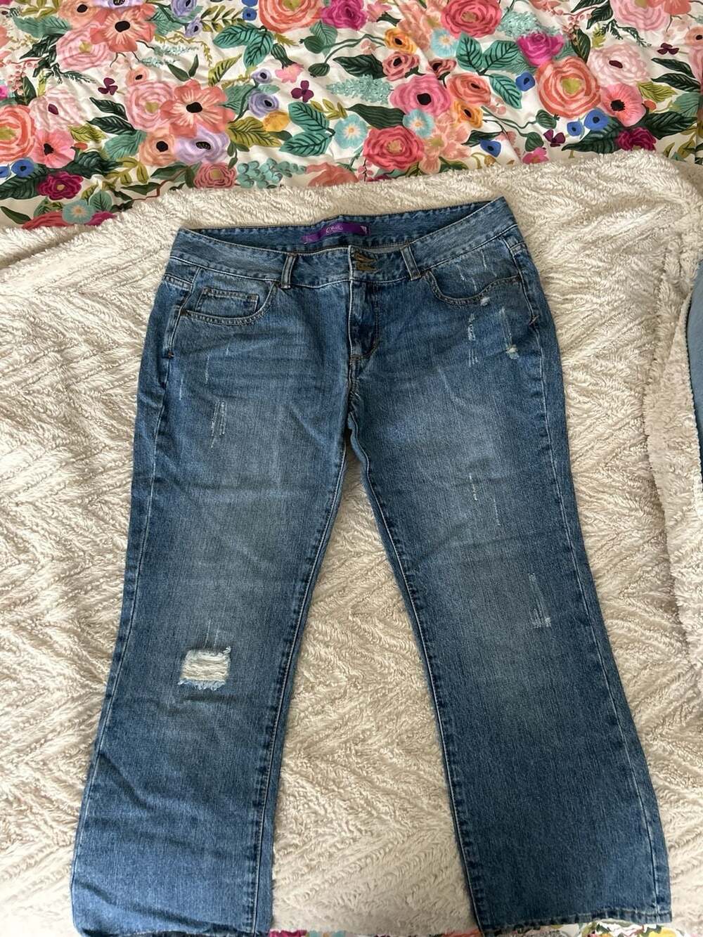 O'Neill Distressed Low Rise Bootcut Jeans